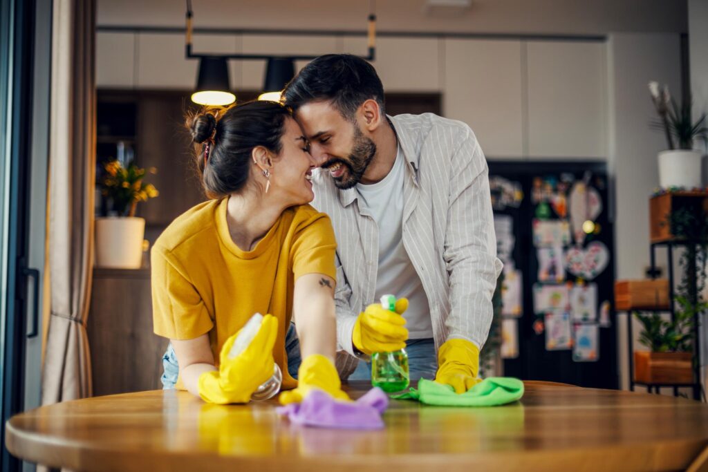 happy couple with Maid 2 Clean recurring service in stroudsburg pa